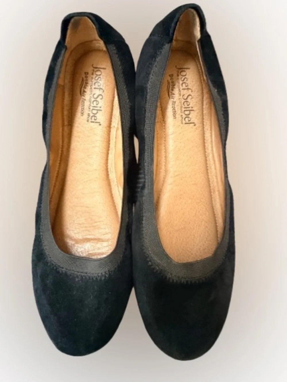 Josef Seibel Black Suede Ballet Flats Women’s EU 39 US 8-8.5